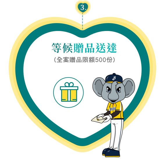 圖：等候贈品送送達